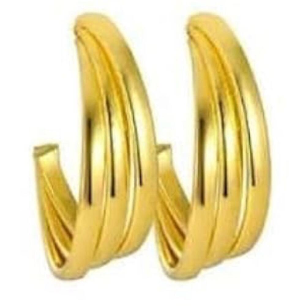 Gold Tri Hoop Earrings*